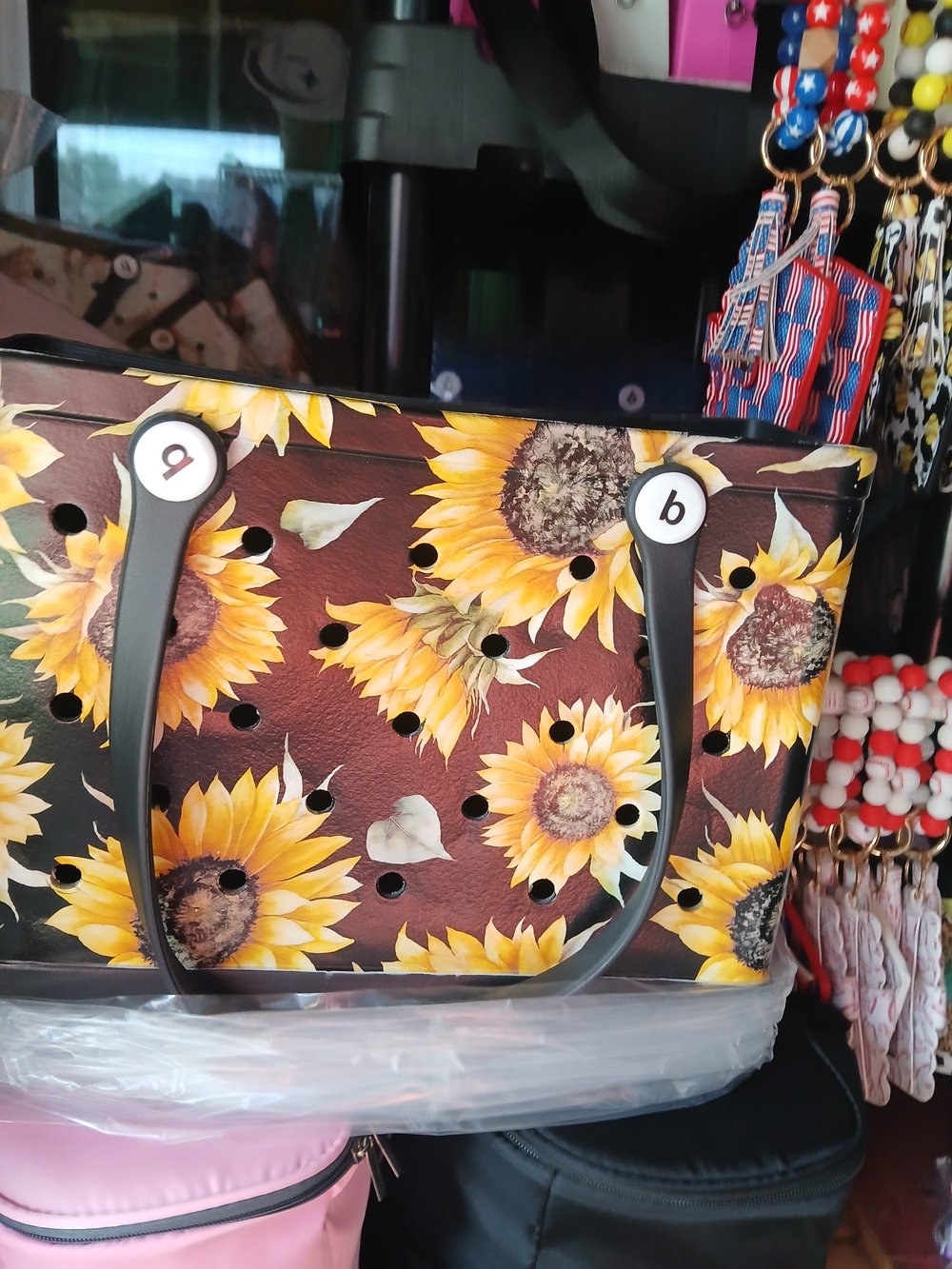 - Yellow Sunflower Medium Bogg like bag. Prices Are Firm On All Bags